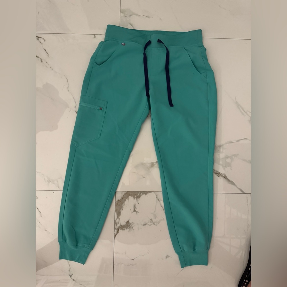 Figs Yola Teal Scrub Pants